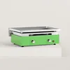 Image de Plancha gaz Créative 2 feux inox Inox Massif brillant lisse 6mm d'épaisseur Plaque de cuisson de 60 x 40 cm Puissance de 7,2 kw avec 2 brûleurs en U Vert pomme