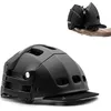 Image de Casque Pliable Plixi pour vélo, Trottinette électrique, gyroroue, Skateboard, Roller, VAE - Norme CE EN1078, même Protection Qu’Un Casque Classique - Volume divisé par 3 (Satin Black, S/M (54-58 cm))