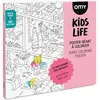 Image de OMY Poster géant à colorier pour enfants - Vie des enfants