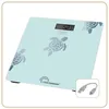 Image de LITTLE BALANCE 8730 Tortues Aqua métallisées, Pèse-personne sans pile, Rechargeable USB-C, Réparable, 180 kg, Design Aqua métallisée