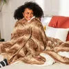 Image de mello   Plaid Polaire 130x150, Plaid Fourrure Réversible et Confortable, Couverture Polaire Haute Qualité, Couverture Chaude Canapé, Couvre Lit, Caramel