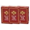 Image de FRANCE CARTES - Jeu de 54 Cartes - Gauloise Rouge - Lot de 3