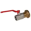 Image de Multicuves - Passe-paroi mâle 1" - femelle 3/4" avec vanne 1/4 de tour laiton