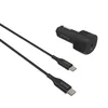 Image de GREEN_E Chargeur voiture pd 18W + Cable type C to type C - 13m - Tresse noir