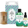 Image de Coffret Barbe et Cheveux pour homme de Monsieur BARBIER | Français, Naturel et Végan | Shampoing, Huile barbe et Peigne Double Face | Kit cadeau beauté pour hommes
