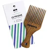 Image de Peigne Afro 2-en-1 pour Barbe & Cheveux de Monsieur BARBIER | En bois de Santal brut 100% naturel | Démêle & Densifie | Pour cheveux Crépus, Bouclés et Longs | Peigne africain à dents longues & larges