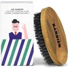 Image de Brosse à Barbe et Cheveux 2-en-1 pour homme de Monsieur BARBIER | Bois de Santal brut 100% naturel | Avec poils vegans artificiels semi-souples de haute qualité | Pour tous types de barbes
