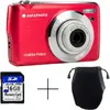 Image de Appareil photo Compact AGFAPHOTO DC8200 Rouge Pack Etui + Carte SD 16GB
