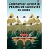 Image de Calendrier Permis de conduire 25 jours Avant le jour J | 25 conseils et astuces | Compte à rebours avant l'épreuve | 25 cases à ouvrir Format A3