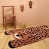 Image de NATTIOT ~ Tapis Enfant Cheetah tufté Machine Coton Coloris Brun 65x125
