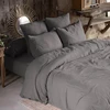 Image de L'Effet Papillon - Housse de couette Gaze de Coton Gaïa Granit anthracite 240x220 cm