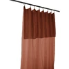 Image de L'Effet Papillon - Rideau ajustable Gaïa 100% Gaze de Coton & 8 anneaux pince Terracotta orange - 140x300 cm 140x300 cm