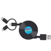 Image de Câble trio YELLO KOKO USB vers USB-C/Micro/Lightning 1M Vinyl