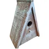 Image de animallparadise - Nichoir Triangulaire pour Oiseaux GIES en Bois 16.5 x 11 x 21 cm Bleu/Brun