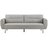 Image de CONCEPT USINE | Canapé Convertible 3 Places en Tissu Gris Clair Soho | Canapé-Lit Pratique et Elégant | Design Chic et Moderne | Confortable et Robuste | Pieds en Epingle | 3 Positions d'Inclinaisons