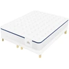 Image de Leonis - Ensemble Matelas + 2 Sommiers Vasco bleu/blanc - 2x90x200 cm 180x200 cm