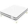 Image de Leonis - Ensemble Matelas + Sommier Leon gris/blanc - 160x200 cm 160x200 cm
