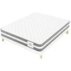 Image de Leonis - Ensemble Matelas + Sommier Leon gris/blanc - 140x200 cm 140x200 cm