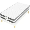 Image de Leonis - Ensemble Matelas + Sommier Leon gris/blanc - 80x200 cm 80x200 cm