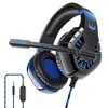 Image de OVLENG Casque Gamer OV-P40 Noir et Bleu avec Micro - Haut-Parleur 50mm - Contrôle du Volume sur Le Fil