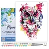 Image de Figured'Art Peinture par Numéro Adulte avec Cadre Chouette rose moderne - Activité Manuelle Kit de Loisir Créatif DIY Numéro d'Art Complet - 40x50cm toile tendue sur châssis