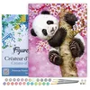 Image de Figured'Art Peinture par Numéro Adulte avec Cadre Bébé Panda - Activité Manuelle Kit de Loisir Créatif DIY Numéro d'Art Complet - 40x50cm toile tendue sur châssis