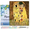 Image de Figured'Art Peinture par Numéro Adulte avec Cadre Le baiser Klimt - Activité Manuelle Kit de Loisir Créatif DIY Numéro d'Art Complet - 40x50cm toile tendue sur châssis