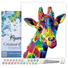 Image de Figured'Art Peinture par Numéro Adulte avec Cadre Girafe Pop Art - Activité Manuelle Kit de Loisir Créatif DIY Numéro d'Art Complet - 40x50cm toile tendue sur châssis