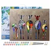 Image de Figured'Art Peinture par Numéro Adulte avec Cadre - 40x50cm Toile tendue sur Châssis - Kit Loisir Créatif Détente - Déco DIY - Zèbres de dos