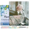 Image de Figured'Art Peinture par Numéro Adulte avec Cadre Fleur Blanche - Activité Manuelle Kit de Loisir Créatif DIY Numéro d'Art Complet - 40x50cm toile tendue sur châssis
