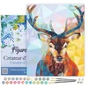 Image de Figured'Art Peinture par Numéro Adulte avec Cadre Renne Moderne - Activité Manuelle Kit de Loisir Créatif DIY Numéro d'Art Complet - 40x50cm toile tendue sur châssis