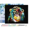 Image de Figured'Art Peinture par Numéro Adulte avec Cadre Babouin Pop Art - Activité Manuelle Kit de Loisir Créatif DIY Numéro d'Art Complet - 40x50cm toile tendue sur châssis