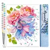 Image de Figured'Art Peinture par Numéro Adulte Fleurs et Poisson entrelacés - Activité Manuelle Kit de Loisir Créatif DIY Numéro d'Art Complet - 40x50cm sans châssis en bois
