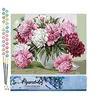 Image de Figured'Art Peinture par Numéro Adulte Jolies Pivoines épanouies - Activité Manuelle Kit de Loisir Créatif DIY Numéro d'Art Complet - 40x50cm sans châssis en bois