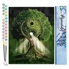 Image de Figured'Art Peinture par Numéro Adulte Arbre Yin et Yang - Activité Manuelle Kit de Loisir Créatif DIY Numéro d'Art Complet - 40x50cm sans châssis en bois
