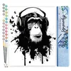 Image de Figured'Art Peinture par Numéro Adulte Gorilla et Casque - Activité Manuelle Kit de Loisir Créatif DIY Numéro d'Art Complet - 40x50cm sans châssis en bois