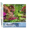Image de Figured'Art Peinture par Numéro Adulte Parc fleuri - Activité Manuelle Kit de Loisir Créatif DIY Numéro d'Art Complet - 40x50cm sans châssis en bois