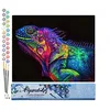 Image de Figured'Art Peinture par Numéro Adulte Caméléon coloré - Activité Manuelle Kit de Loisir Créatif DIY Numéro d'Art Complet - 40x50cm sans châssis en bois
