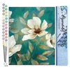 Image de Figured'Art Peinture par Numéro Adulte Fleurs blanches abstraites - Activité Manuelle Kit de Loisir Créatif DIY Numéro d'Art Complet - 40x50cm sans châssis en bois