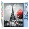 Image de Figured'Art Peinture par Numéro Adulte Paris Tour Eiffel - Activité Manuelle Kit de Loisir Créatif DIY Numéro d'Art Complet - 40x50cm sans châssis en bois