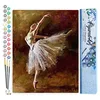Image de Figured'Art Peinture par Numéro Adulte Ballerine en pointes - Activité Manuelle Kit de Loisir Créatif DIY Numéro d'Art Complet - 40x50cm sans châssis en bois
