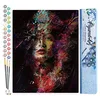 Image de Figured'Art Peinture par Numéro Adulte Femme peinte - Activité Manuelle Kit de Loisir Créatif DIY Numéro d'Art Complet - 40x50cm sans châssis en bois