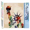 Image de Figured'Art Peinture par Numéro Adulte Statue de la Liberté - Activité Manuelle Kit de Loisir Créatif DIY Numéro d'Art Complet - 40x50cm sans châssis en bois