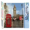 Image de Figured'Art Peinture par Numéro Adulte Cabine téléphonique à Londres - Activité Manuelle Kit de Loisir Créatif DIY Numéro d'Art Complet - 40x50cm sans châssis en bois
