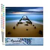 Image de Figured'Art Peinture par Numéro Adulte Pont dans l'Eau - Activité Manuelle Kit de Loisir Créatif DIY Numéro d'Art Complet - 40x50cm sans châssis en bois