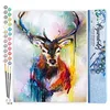 Image de Figured'Art Peinture par Numéro Adulte Portrait de Cerf coloré - Activité Manuelle Kit de Loisir Créatif DIY Numéro d'Art Complet - 40x50cm sans châssis en bois
