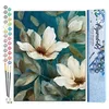 Image de Figured'Art Peinture par Numéro Adulte Déclinaison de fleurs blanches - Activité Manuelle Kit de Loisir Créatif DIY Numéro d'Art Complet - 40x50cm sans châssis en bois