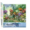 Image de Figured'Art Peinture par Numéro Adulte Fleurs et Vélos - Activité Manuelle Kit de Loisir Créatif DIY Numéro d'Art Complet - 40x50cm sans châssis en bois