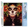 Image de Figured'Art Peinture par Numéro Adulte Visage et Fleurs - Activité Manuelle Kit de Loisir Créatif DIY Numéro d'Art Complet - 40x50cm sans châssis en bois