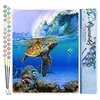 Image de Figured'Art Peinture par Numéro Adulte Tortue marine - Activité Manuelle Kit de Loisir Créatif DIY Numéro d'Art Complet - 40x50cm sans châssis en bois